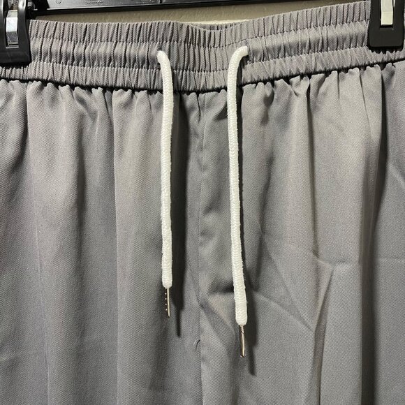 Gray Cargo Jogger Pants With Drawstring Waist & Cuffed Ankles Men's XL - Picture 7 of 12